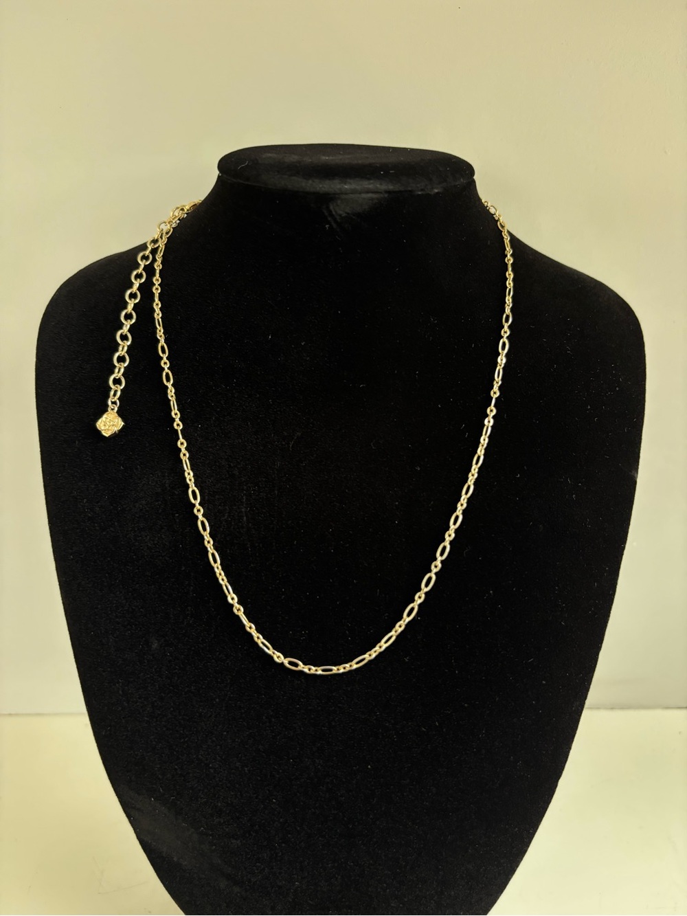 Kendra Scott Gold Plated Chain Necklace with Extender and Charm - Signed